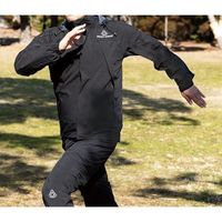 喜多 プロテクトストレッチレインウェア 4WAY・透湿 No2930 ブラック 4L NO2930-BK-4L 1着(1足)（直送品）