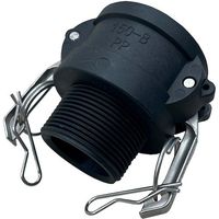 岩崎製作所 IWA 樹脂製 I・LOK(アイロック)レバーカップリング 男ネジカプラー(TypeーB) 37B040P-Y 1個（直送品）