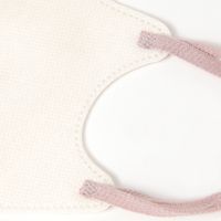 ラメゴム2D不織布マスク(20枚入り) ライトベージュ×ピンク&グレージュ×レッド LAKOLE/ラコレ