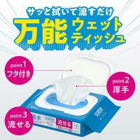 日本製紙クレシア スコッティ ウェットタオル 流せるウェットタオル 純水 ノンアルコール 70枚 1セット（1パック×3）
