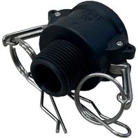 岩崎製作所 IWA 樹脂製 I・LOK(アイロック)レバーカップリング 男ネジカプラー(TypeーB) 37B020P-Y 1個（直送品）