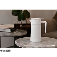 HARIO セラミックコーティング 真空二重保温ポット 600mL ホワイト CHP-600-W 1個 68-5182-08（直送品）