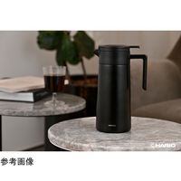 HARIO セラミックコーティング 真空二重保温ポット 800mL ブラック CHP-800-B 1個 68-5182-11（直送品）