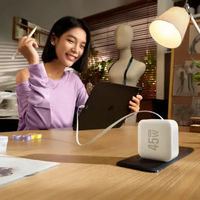 ECOFLOW 45W GaN急速充電器(USBーCケーブル内蔵)ホワイト EFA-45WCHARGER2-W-JP 1個