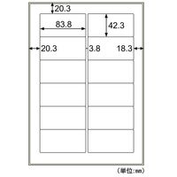 ヒサゴ 屋外用ラベル 油面・粗い面対応A4 12面 KLPAB861S 1袋(10シート入)