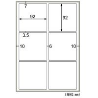 ヒサゴ 屋外用ラベル 油面・粗い面対応A4 6面余白あり KLPAB700S 1袋(10シート入)