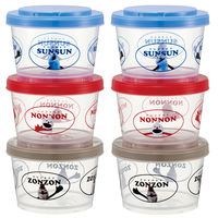 パペットスンスン 薄肉保存容器3個セット SIJ3 1個 電子レンジ対応 食洗機対応 日本製 スケーター