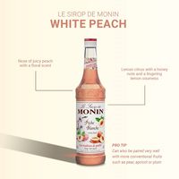 業務用 割り材 モナン ホワイトピーチ（白桃）・シロップ 700ml 6本 MONIN 割材 ドリンクベース フレーバーシロップ
