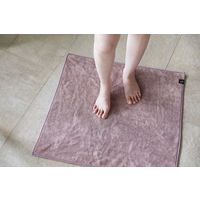 カラリミオ 毎日使える吸水バスマット 70×70cm パープル 1セット（１枚×3）マイクロファイバー シービージャパン