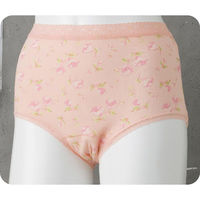 ケアファッション 安心快適花柄ショーツ 吸水帯一体型 パープル L W0180040112 1枚（直送品）