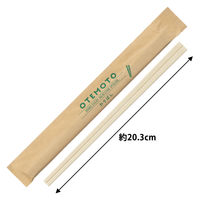 植林材 元禄割箸 未晒紙完封 個包装 楊枝なし 20.3cm　1セット（1袋（100膳入）×5） オリジナル