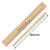 植林材 元禄割箸 未晒紙完封 個包装 楊枝入 20.3cm　1セット（1袋（100膳入）×40） オリジナル
