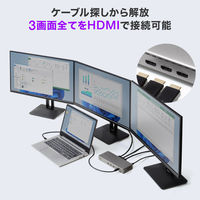 サンワサプライ ドッキングステーション(HDMI/DisplayPort・4K×3画面出力対応) USB-CVDK20 1個