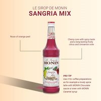 業務用 割り材 モナン サングリア・シロップ 700ml 3本 MONIN 割材 ドリンクベース フレーバーシロップ