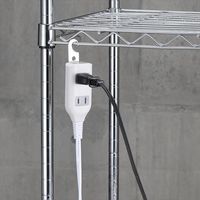 ヤザワコーポレーション 裏面フックマグネット付タップ3個口1m白 H4HJS301WH 1個