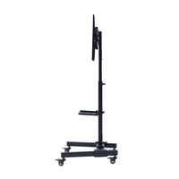 YAMAZEN キャスター付き モニタースタンド 32~55V型対応 高さ7段階 上下角度調節 LBTS-T680(BK) 1台