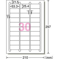 エーワン ラベルシール 78530 強粘着タイプ A4 30面 100シート 1袋(100シート入)