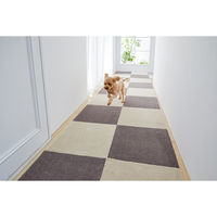 オカ ペットラグ ピタペトモ 45×45cm 2枚入り ペットマット 吸着 洗える プレ-ン×プレ-ン(ベ-ジュ) 448048 1個（直送品）