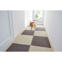 オカ ペットラグ ピタペトモ 45×45cm 2枚入り ペットマット 吸着 洗える プレ-ン×プレ-ン(ブラウン) 448049 1個（直送品）