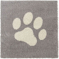 オカ ペットラグ ピタペトモ 45×45cm 2枚入り ペットマット 吸着 洗える パウ×ボ-ン(ブラウン) 448051 1個（直送品）