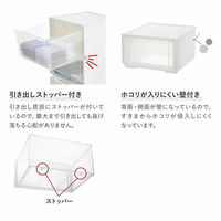 収納ケ-ス コンビネ-ションケ-ス ミドルS 3918 幅39×奥行44.7×高さ18.3cm クリアホワイト 470559 1個（直送品）