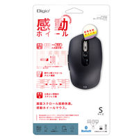 ナカバヤシ Bluetooth/USB無線 静音 5ボタン BlueLEDマウス S クロ MUS-DKF239BK 1個