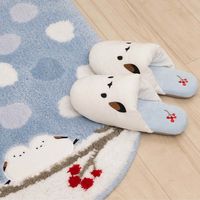 センコー SDS シマエナガちゃん スリッパ フリーサイズ ブルー SDS240407 1足（直送品）