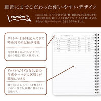 日本ノート ノート Wリングノート カミノ B6 6mm横罫40枚 チョコレート PT035SE 1冊