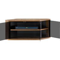 【軒先渡し】朝日木材加工 ラシーヌロジック コーナーテレビ台 幅868×奥行290×高さ384mm ブラウン RCA-870LG 1台（直送品）