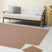 アイリスオーヤマ マット ジョイントマット 32×32cm 厚み0.6cm カーペット JTM-32（CPT) ブラウン 1セット(9枚入)