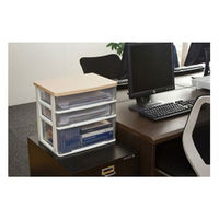 アイリスオーヤマ レターケース A4ワイド 書類ケース 卓上収納 ウッドトップデスク チェスト WTDC-W421RF フレンチオーク 1個