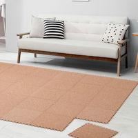 アイリスオーヤマ マット ジョイントマット 31.5×31.5cm 厚み0.8cm コルク JTM-32（CRK) ナチュラル 1セット(9枚入)