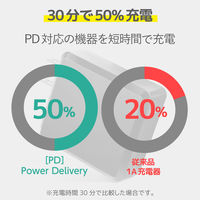 エレコム LightningAC充電器/PD準拠/18W/Type-C-Lightningケーブル同梱/1.5m/ブラック MPA-ACLP01BK 1個
