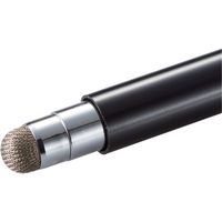 タッチペン スタイラスペン 導電繊維 マグネットキャップ クリップ付 ブラック P-TPMCF01BK エレコム 1個