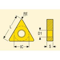 旋削 外径用チップ TNMG160408ーMF1:CP200 TNMG160408-MF1CP200 1セット(10個)（直送品）