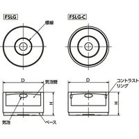 鍋屋バイテック 水平器ー組み込みタイプ FSLG-15-N-40-C-WH（直送品）