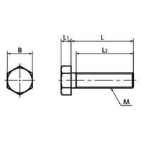 鍋屋バイテック会社 樹脂ねじ(六角ボルト) SPA-M10-20-H 1袋(5本)（直送品）