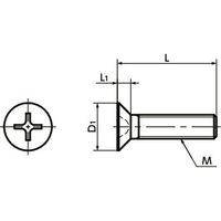 鍋屋バイテック 樹脂ねじ（十字穴付き皿小ねじ） SPC-M8-10-F　1袋(20本)（直送品）
