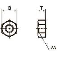 鍋屋バイテック会社 樹脂ねじ(六角ナット) SPC-M8-N 1袋(20個入)（直送品）