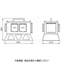 アメリカン電機 引掛形 防水形携帯用電源函 HK3223ELB 1個（直送品）
