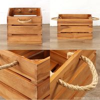 キムラ 木製 収納ボックス バスケット 幅380×奥行280×高さ220mm ブラウン GK905XP 1個（直送品）