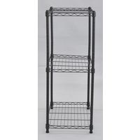 エイ・アイ・エス パイプ径19mm スチールラックセット 3段 幅600×奥行350×高さ918mm ブラウン AM-6090B 1台（直送品）