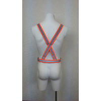 熱田資材 伸縮素材反射付ベスト リフレックスV 蛍光オレンジ RVー402R 1着