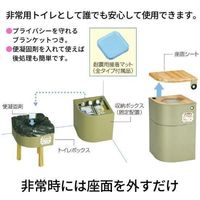 シコク EV椅子非常用備蓄品Bセット付レザー ライトゴールド 24-7397-0201（直送品）