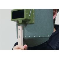 日本光器製作所 溶接面 601型 赤 固定窓タイプ 106-0101 1個