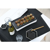 YAMAZEN 2WAY スリムたこ焼き器 ホワイト YOF-W120(W) 1台