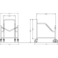 藤沢工業 TOKIO 台車 チェアカート NFS-25 グレー 1台（取寄品）