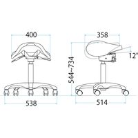 藤沢工業 TOKIO 作業チェア FWCS-570 ブラック 1脚（取寄品）