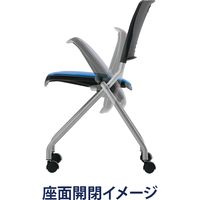 藤沢工業 TOKIO FNCシリーズ ミーティングチェア FNC-K5 クリアブルー 1セット（4脚入）（取寄品）
