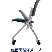藤沢工業 TOKIO FNCシリーズ ミーティングチェア FNC-K5 クリアグリーン 1セット（4脚入）（取寄品）